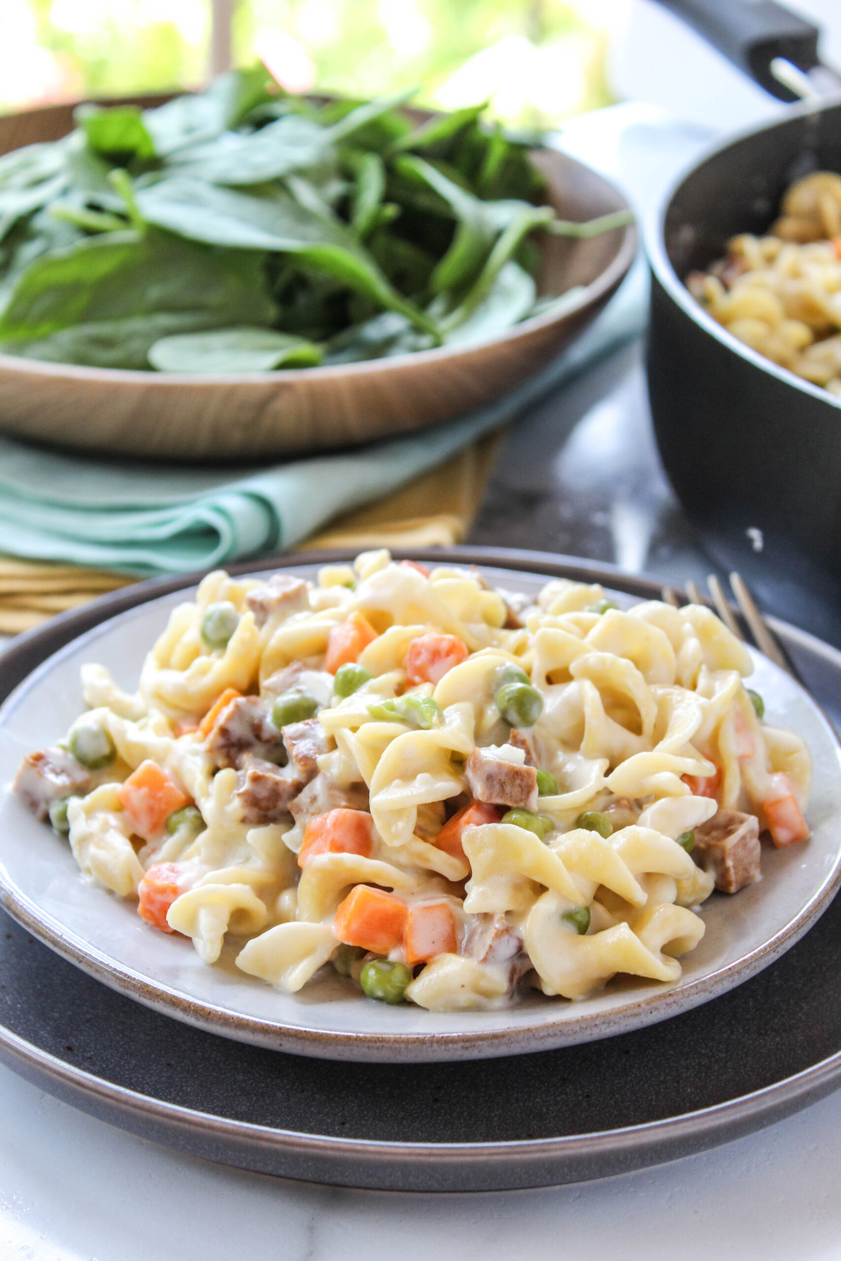 Vegetarian Chicken Pot Pie Noodle Skillet Baking You Happier