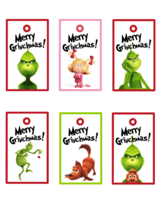 Free Printable Grinch Christmas Gift Tags | Baking You Happier