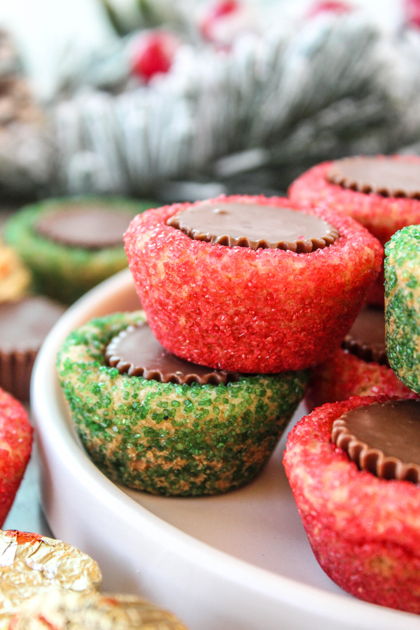 2Ingredient Peanut Butter Cup Christmas Cookies Baking You Happier