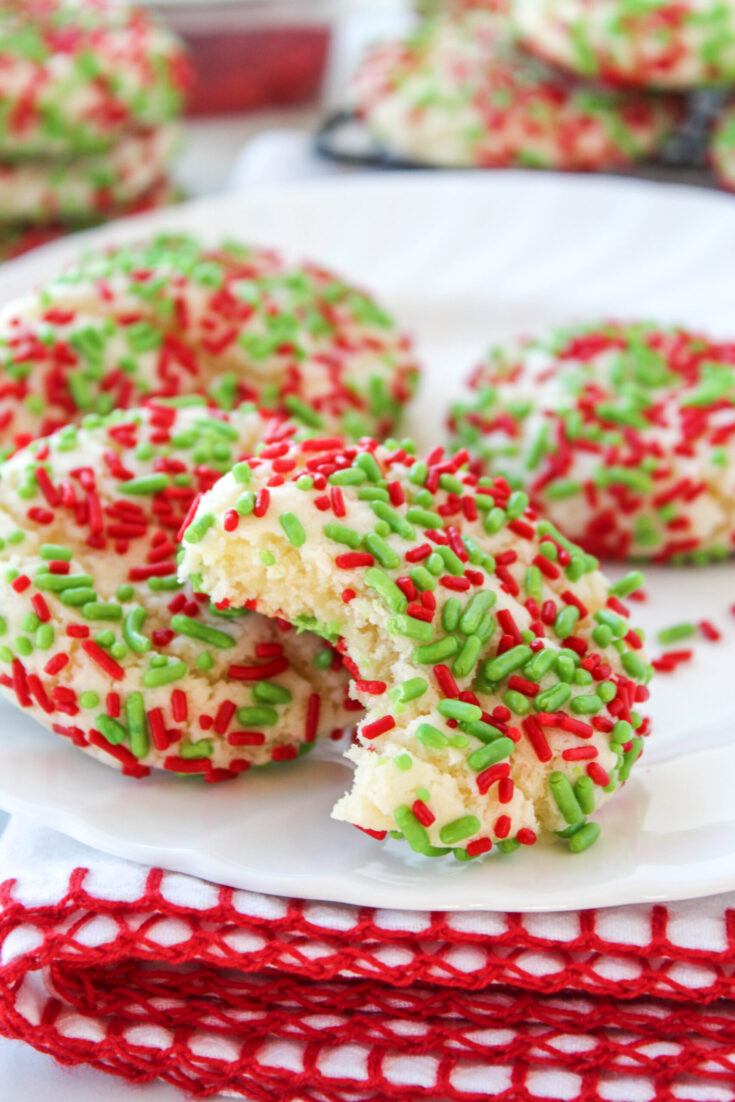 Christmas Sprinkle Cake Mix Cookies
