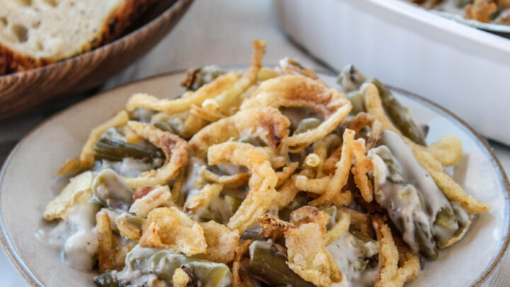 green bean casserole with ranch dressing Bacon Ranch Crack Green Bean Casserole  Creamy and Cheesy