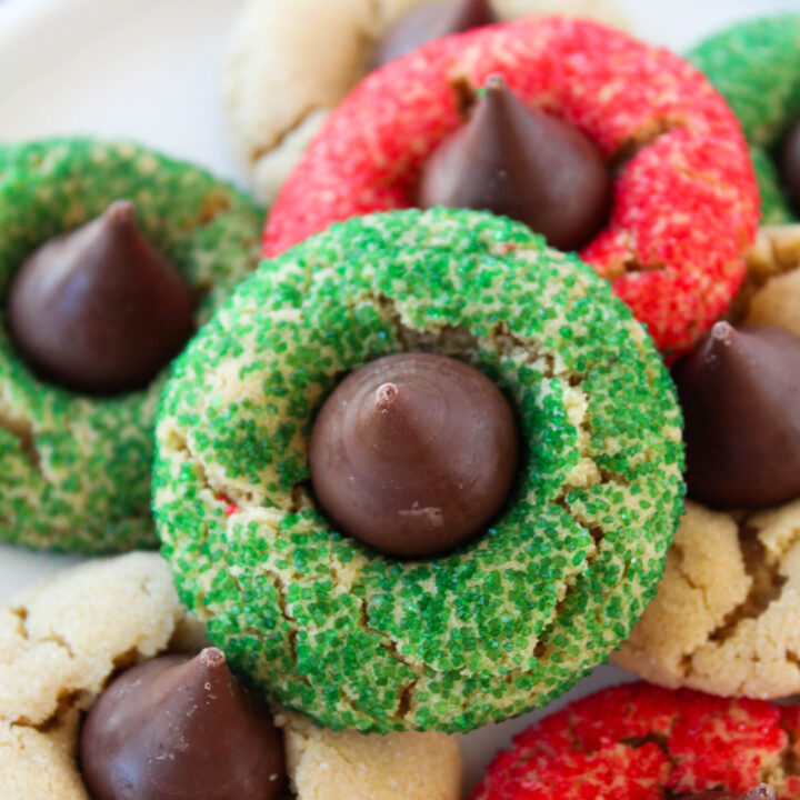 Christmas Peanut Butter Blossoms