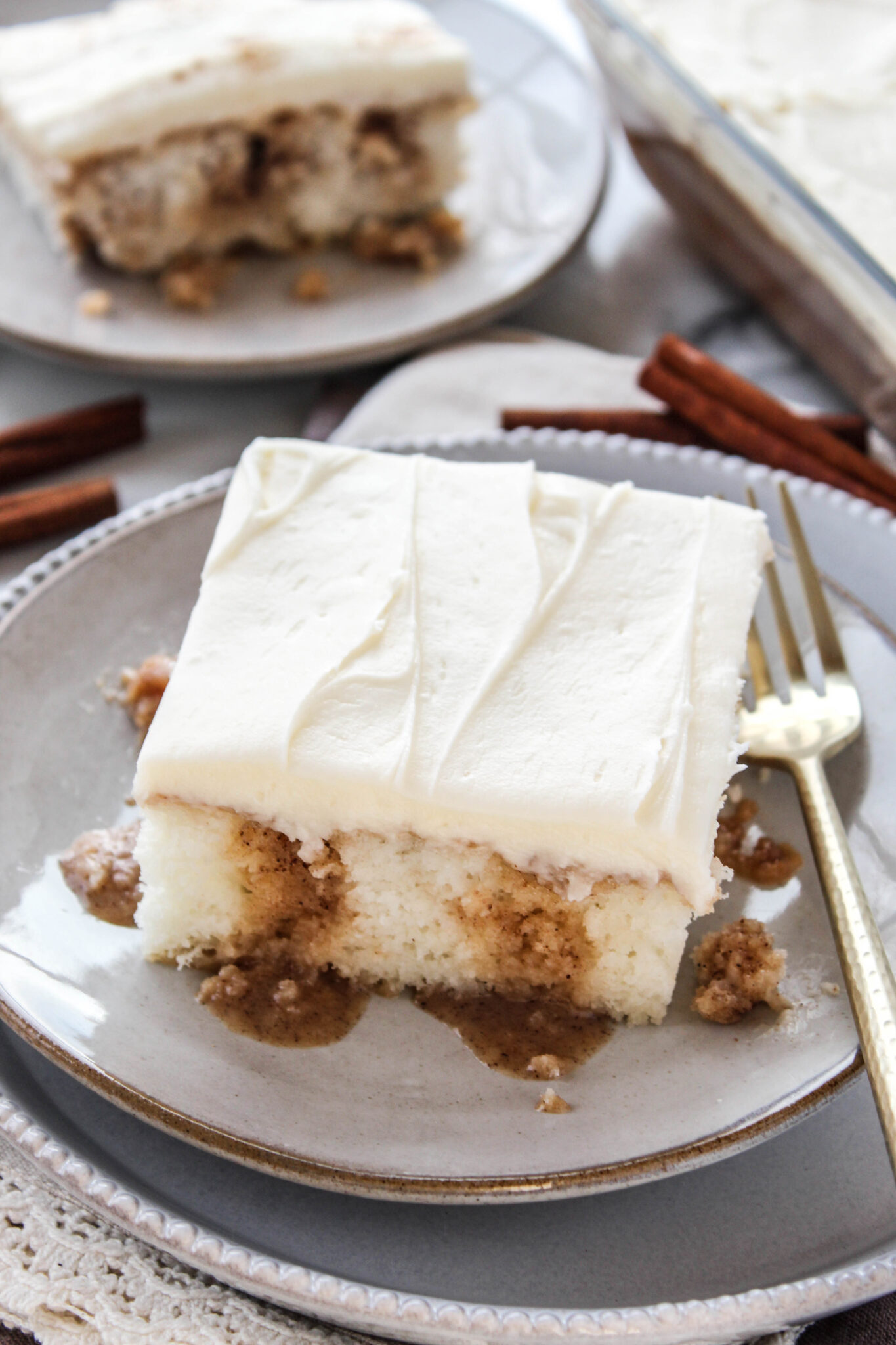 Cinnamon Roll Poke Cake Baking You Happier