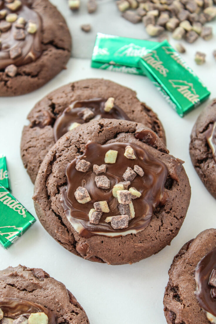 Andes Mint Cake Mix Cookies