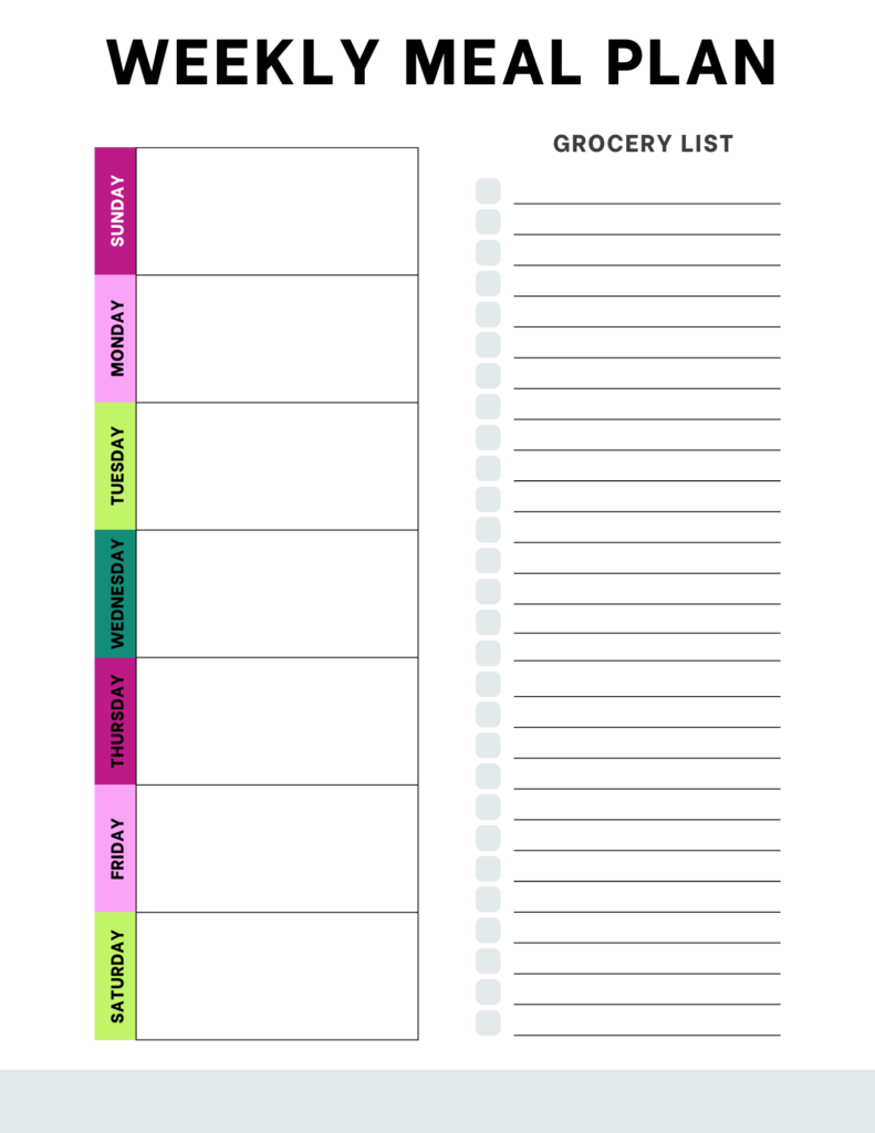 Free Printable Weekly Meal Planners | Baking You Happier