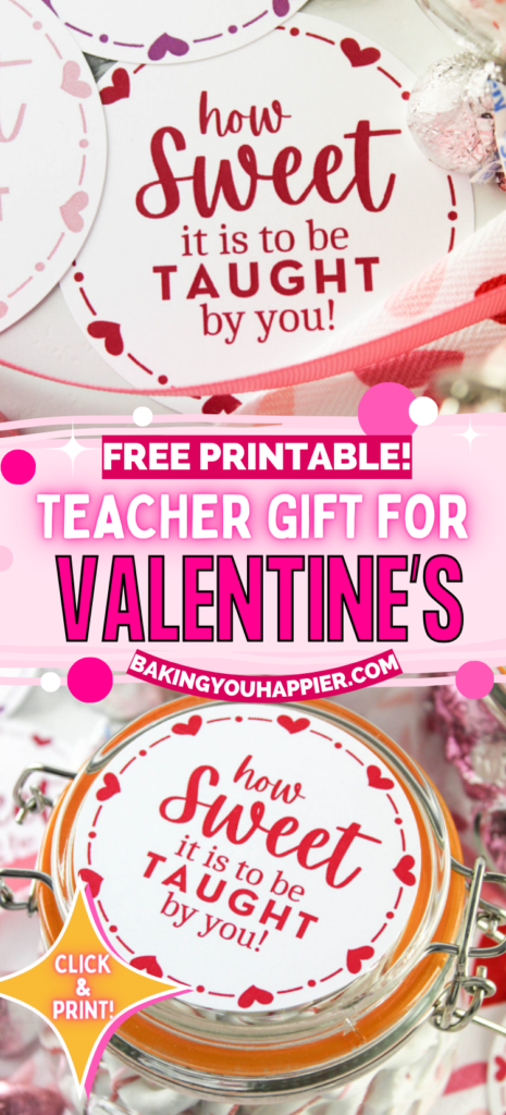 How Sweet It Is to Be Taught by You Teacher Valentine Gift Tags