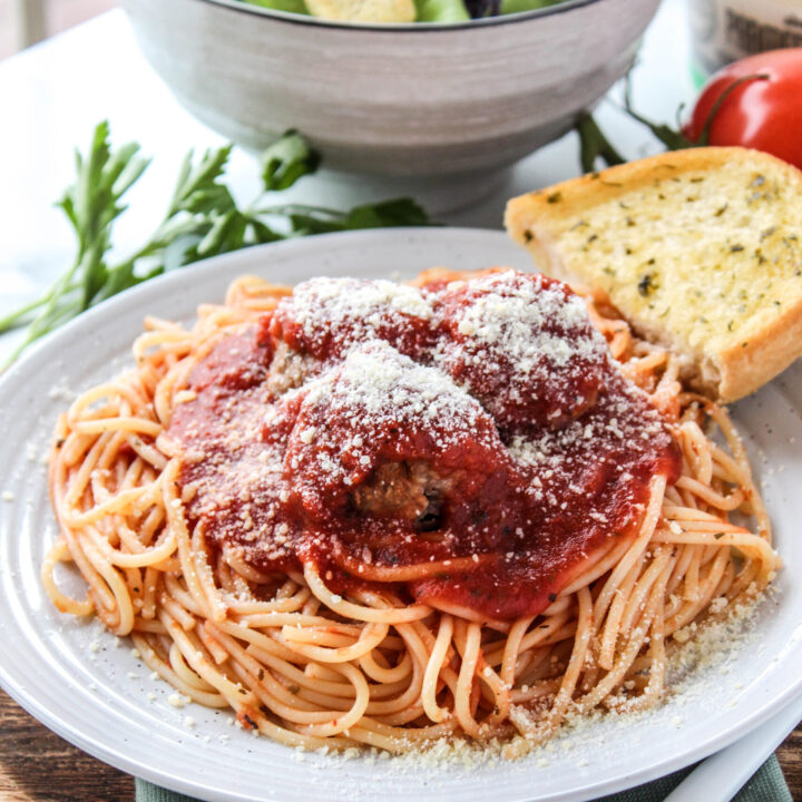 Vegetarian Spaghetti and Meatballs