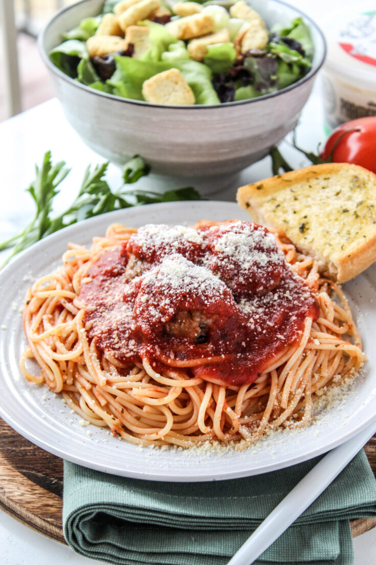 Vegetarian Spaghetti and Meatballs