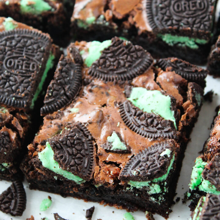 Mint Oreo Brownies