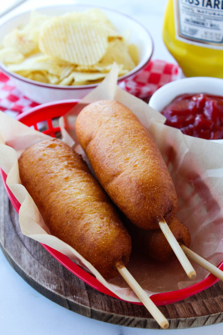 Homemade Vegetarian Corn Dogs