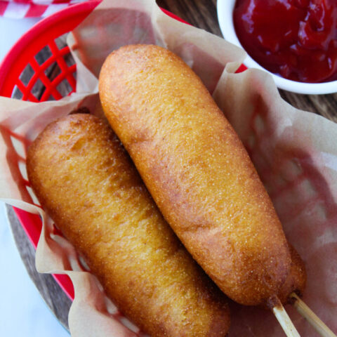 Homemade Vegetarian Corn Dogs