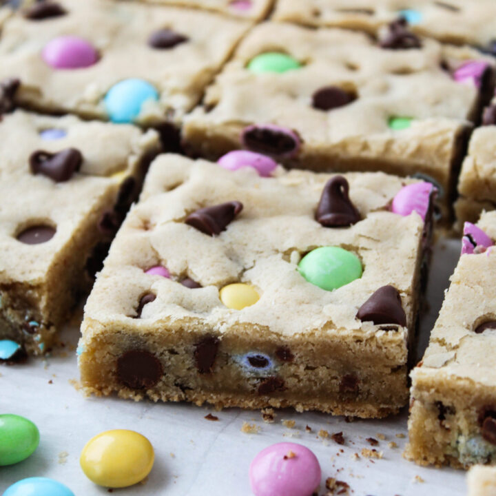 Easter M&M Cookie Bars