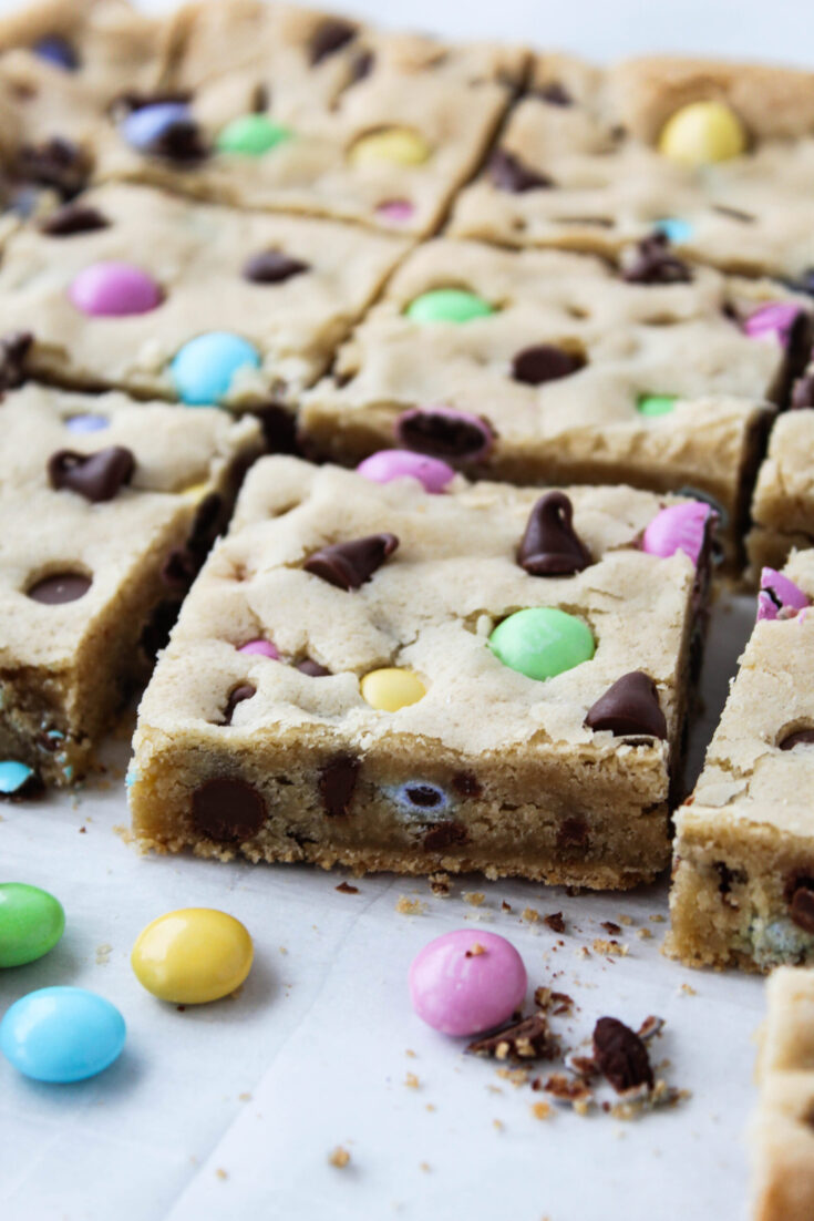 Easter M&M Cookie Bars