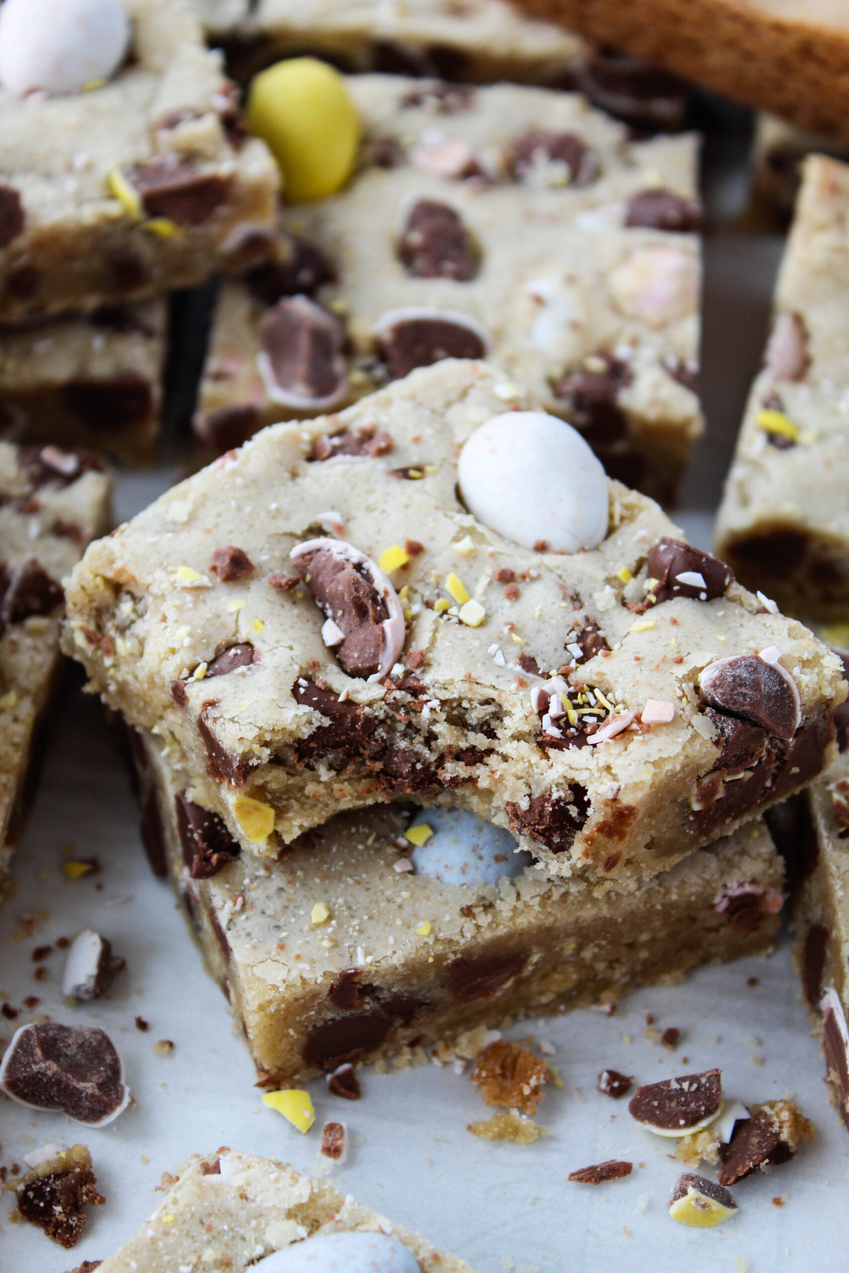 Mini Cadbury Egg Cookie Bars Baking You Happier