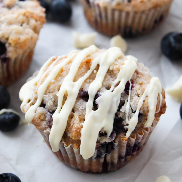 White Chocolate Blueberry Muffins