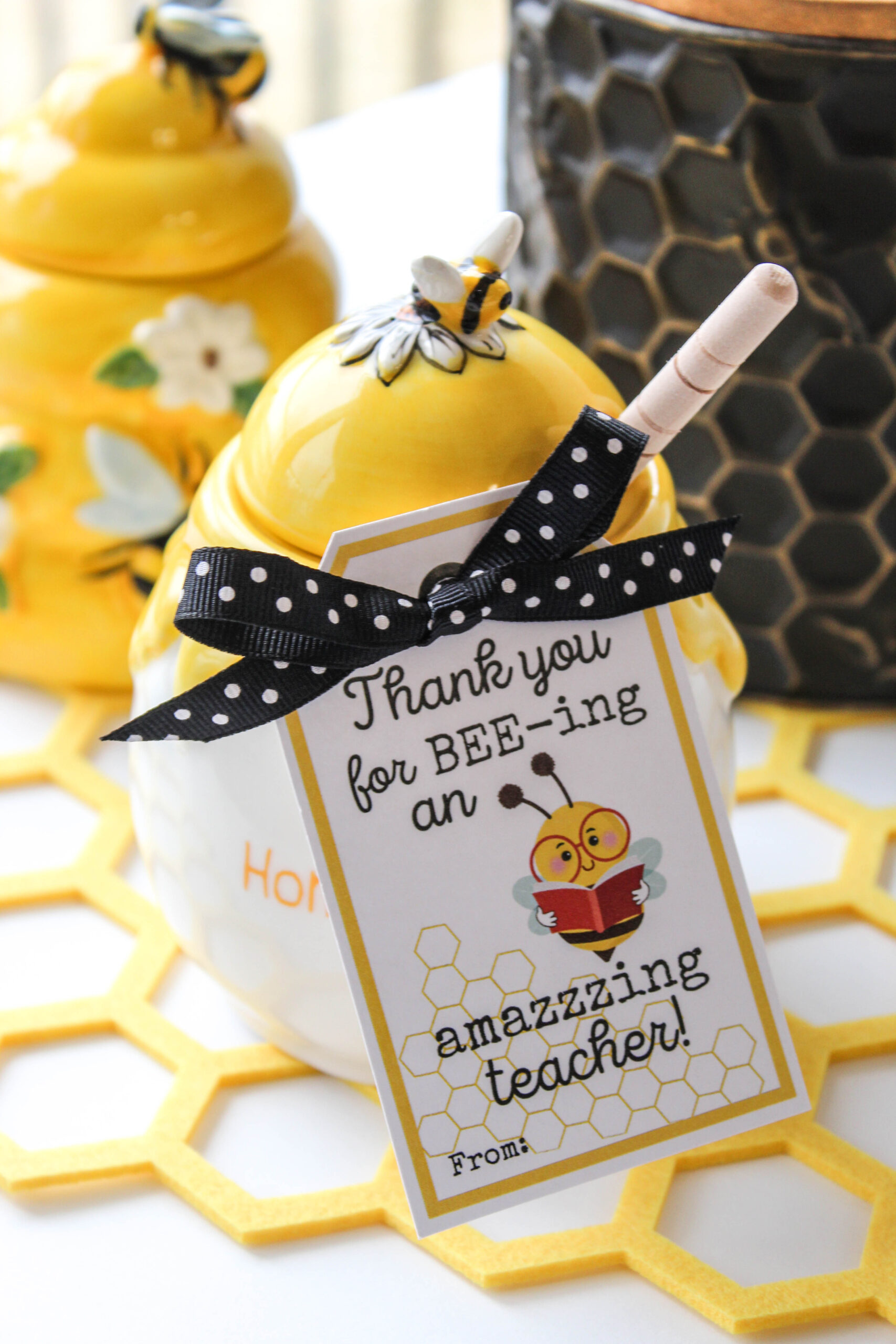Thank You for Bee-ing an Amazing Teacher Free Printable Gift Tags | Baking You Happier for Free Printable Bee Gift Tags
