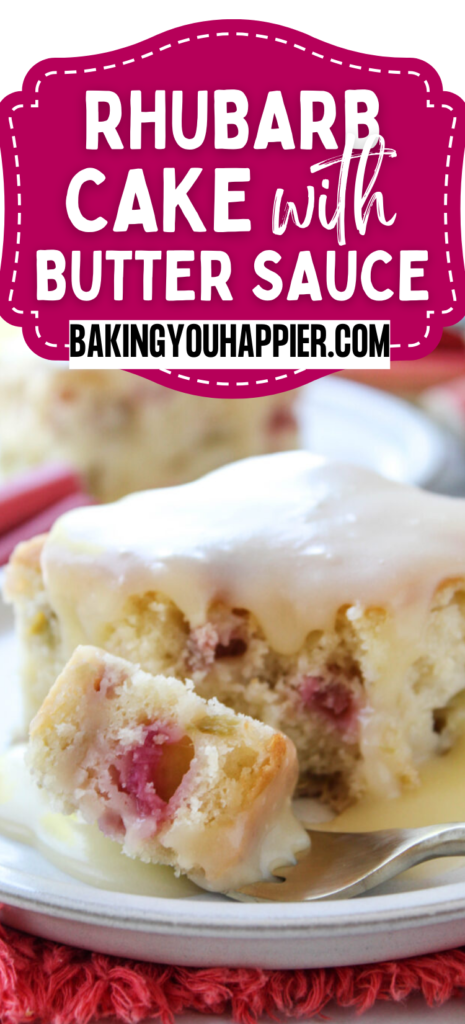 Rhubarb Cake with Butter Sauce