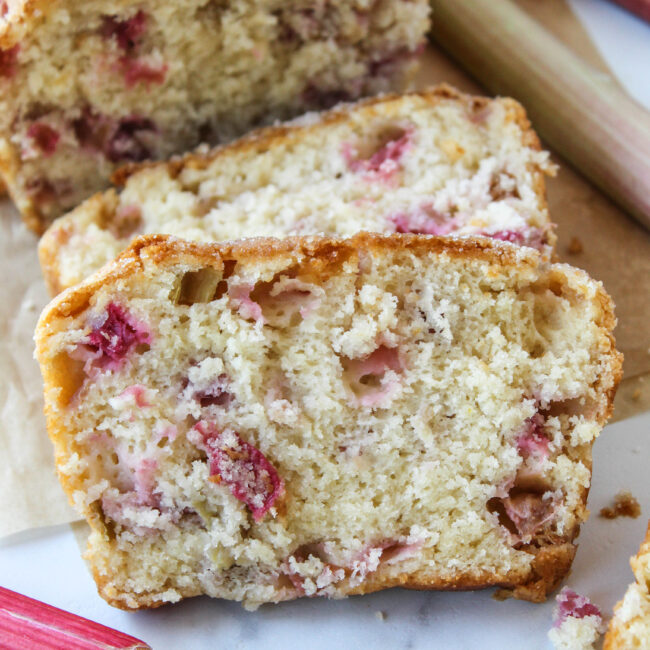 Rhubarb Bread - Baking You Happier