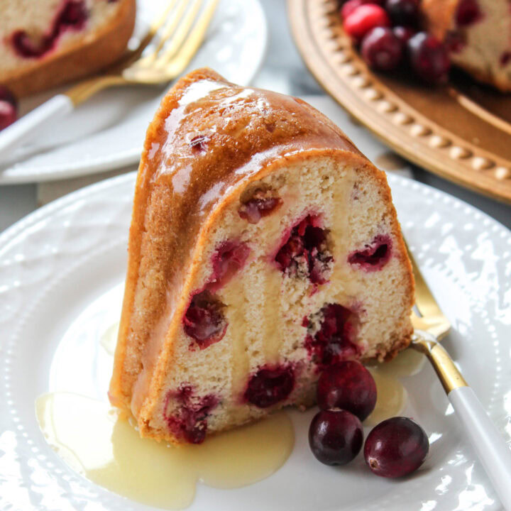 Cranberry Bundt Cake with Butter Sauce