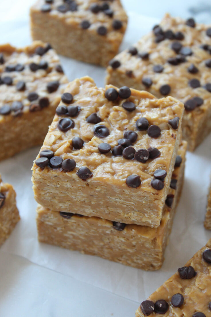 No Bake Peanut Butter Oat Bars