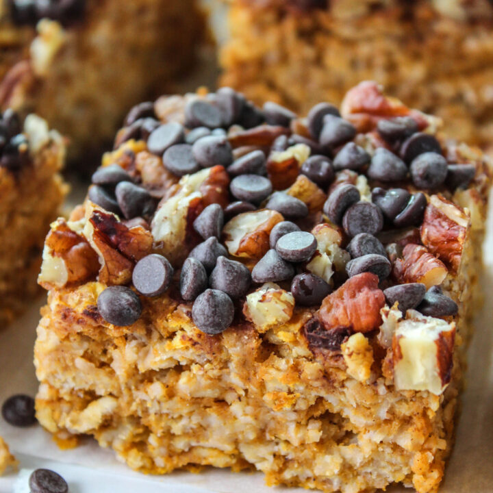 Vegan Pumpkin Oatmeal Squares