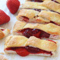 Easy Strawberry Cream Cheese Strudel - Baking You Happier