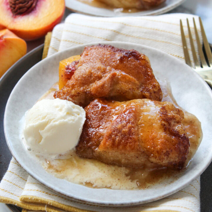 Peach Dumplings with Crescent Rolls
