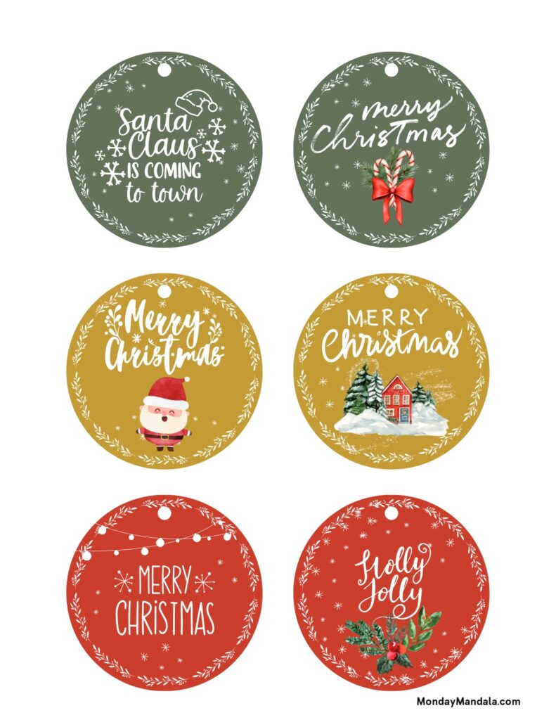 25 Free Printable Christmas Gift Tags Baking You Happier