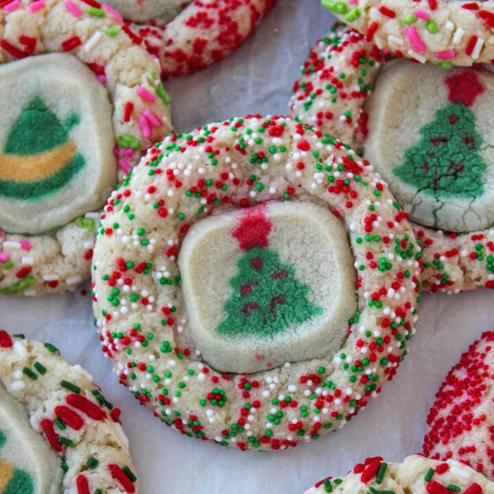 Stacked Sprinkle Christmas Cookies