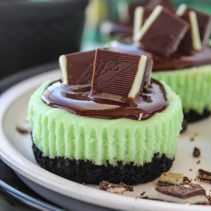 Andes Mint Mini Cheesecakes