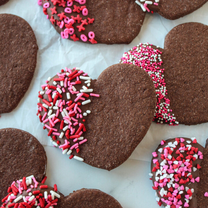 Valentine's Day Chocolate Sugar Cookies
