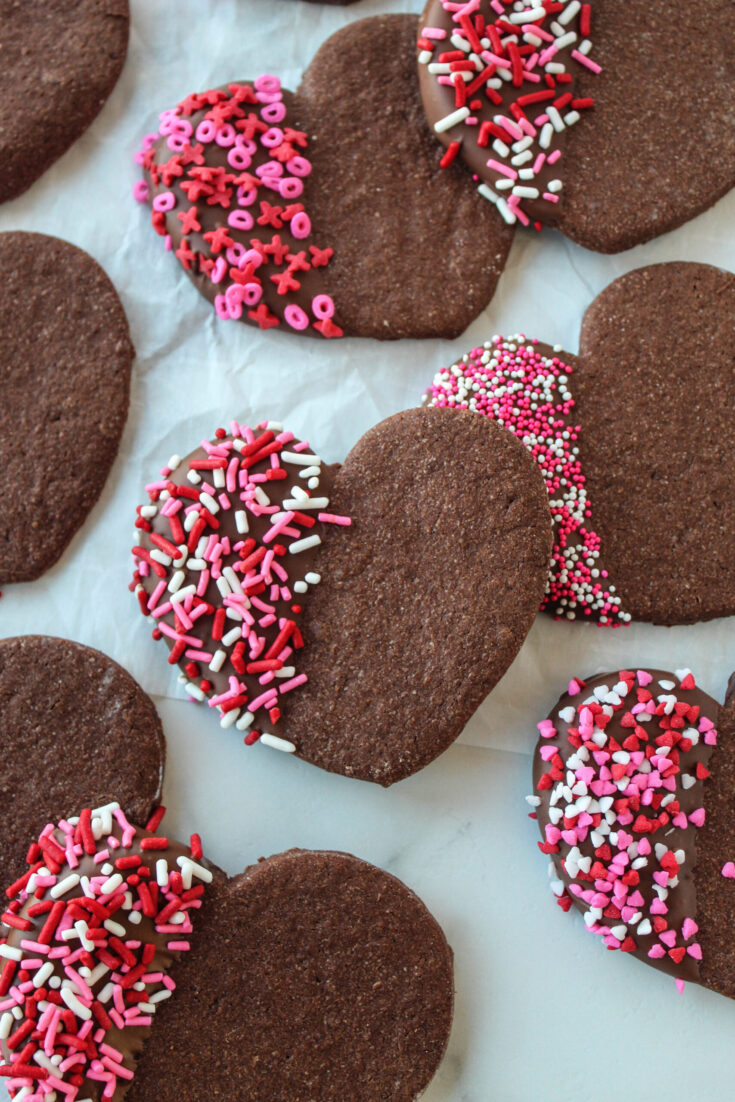 Valentine's Day Chocolate Sugar Cookies