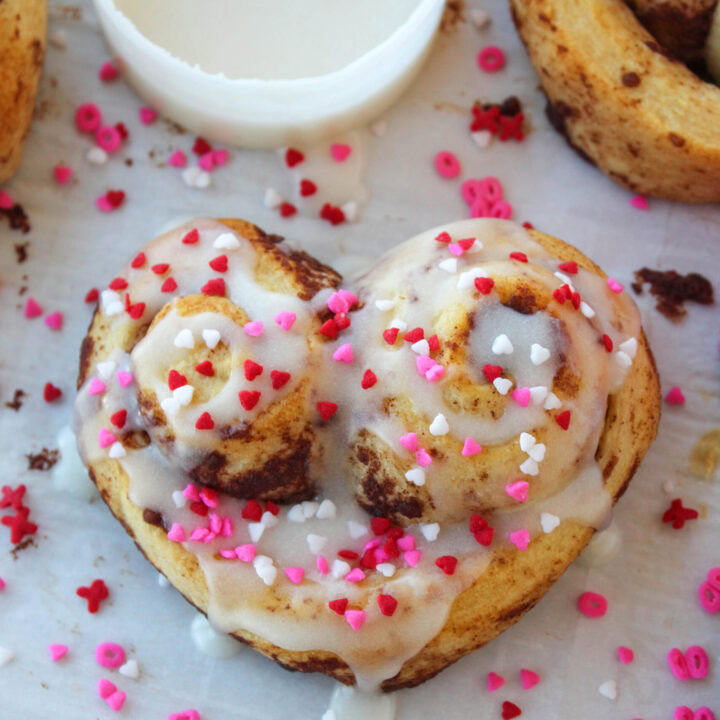 Valentine's Day Cinnamon Rolls