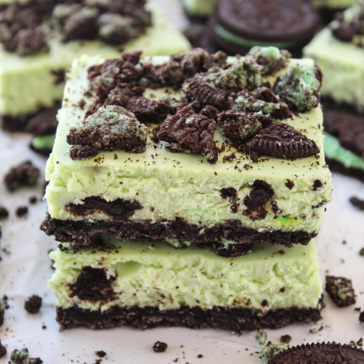 Mint Oreo Cheesecake Bars