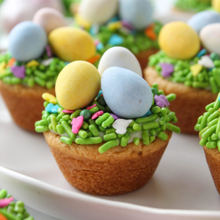 Easter Egg Bird Nest Cookie Cups