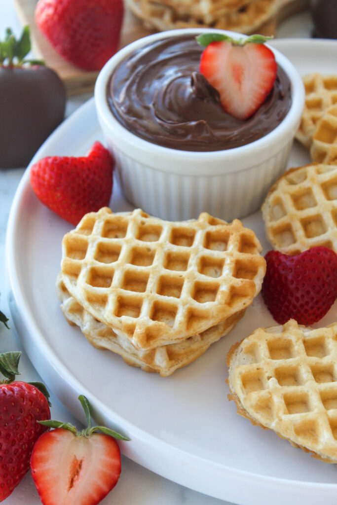 Easy Heart Shaped Valentine Waffles