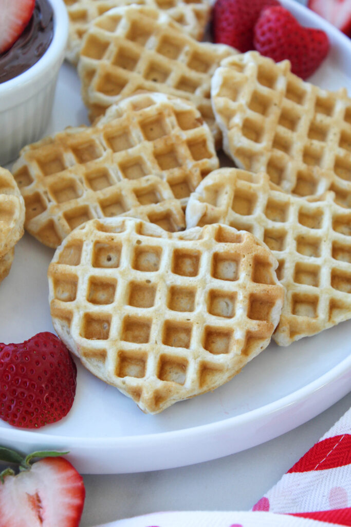 Easy Heart Shaped Valentine Waffles