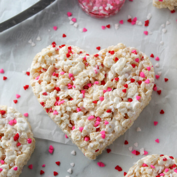 Rice Krispie Valentine Hearts