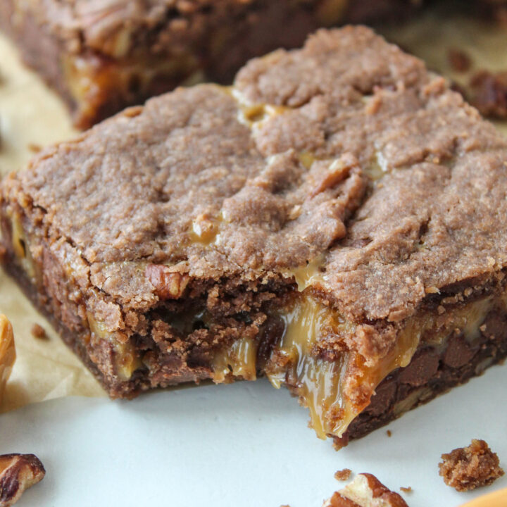 Cake Mix Caramel Brownies