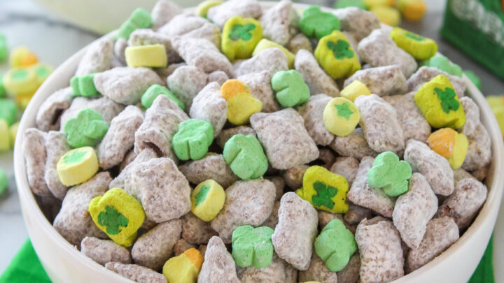 St. Patrick's Day Puppy Chow - Baking You Happier