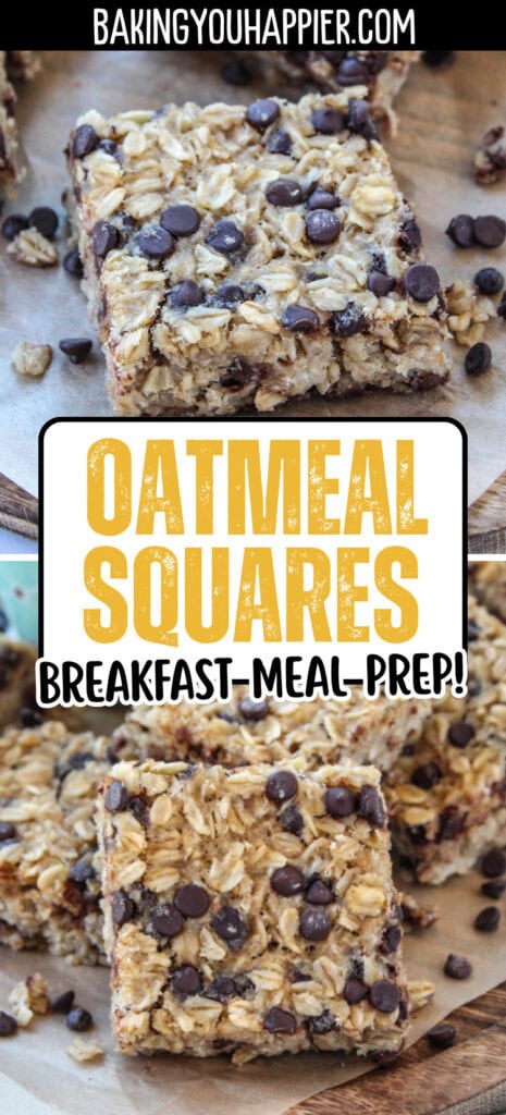 Easy Chocolate Chip Oatmeal Breakfast Squares