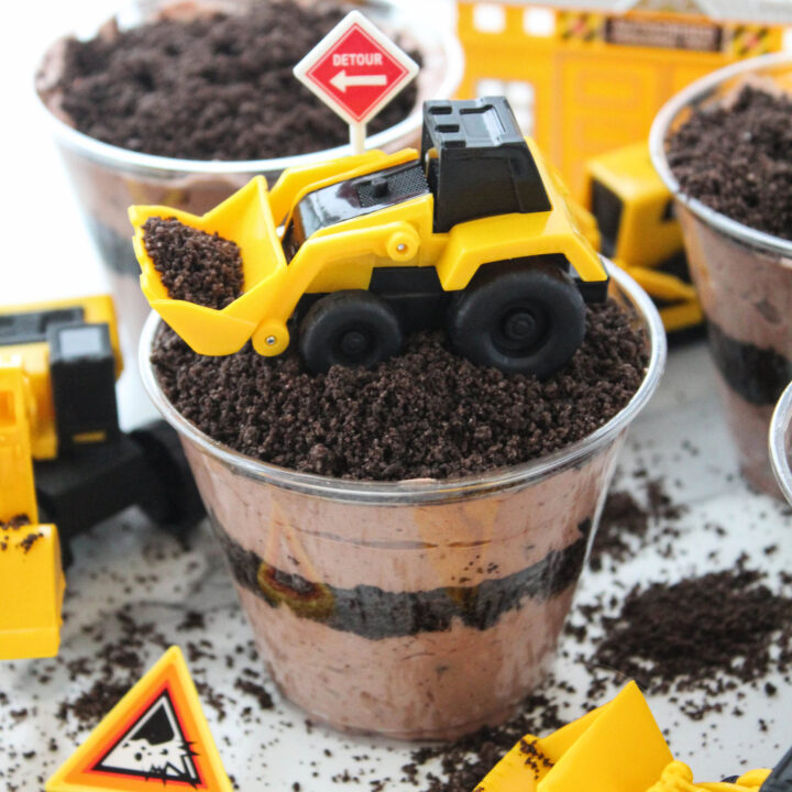 Construction Oreo Dirt Cake Cups