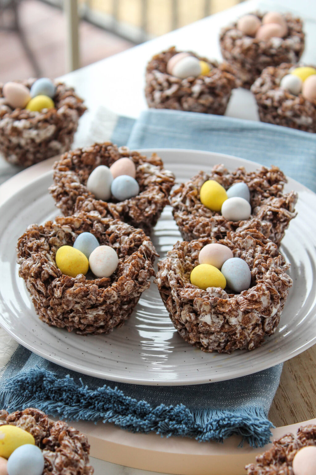 Cocoa Krispie Bird Nest Cookies - Baking You Happier