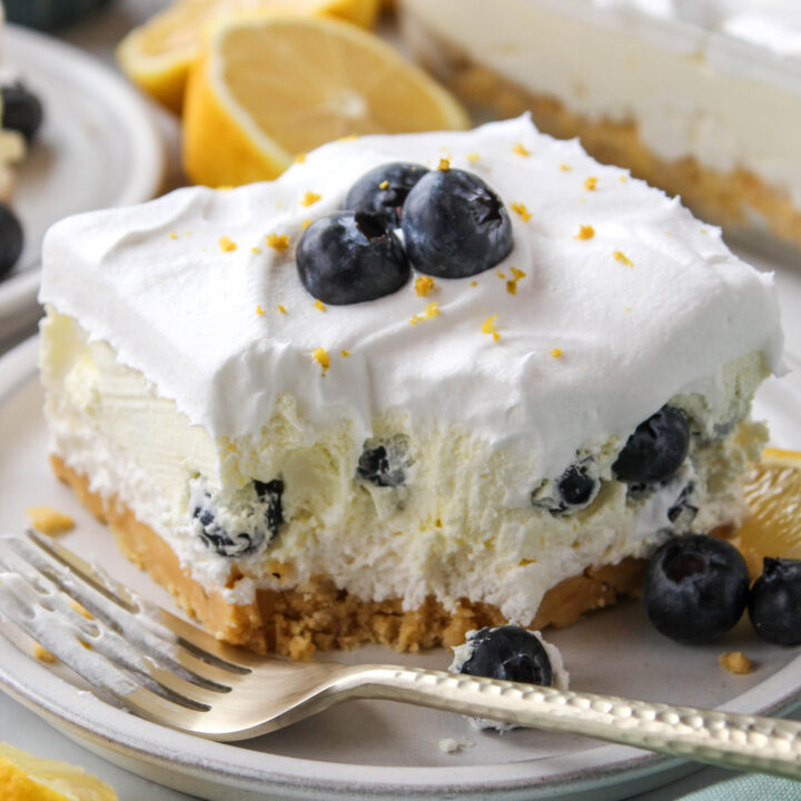No Bake Lemon Blueberry Cheesecake