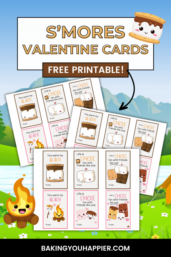 Free Printable S'mores Valentine Cards