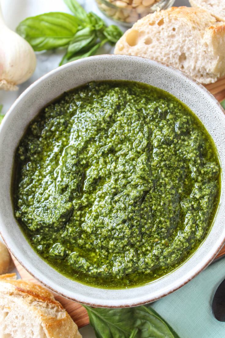 Vegan Spinach Basil Pesto