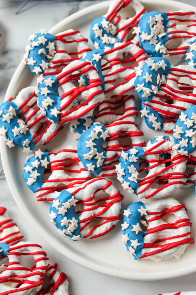 4th of July Flag Pretzels