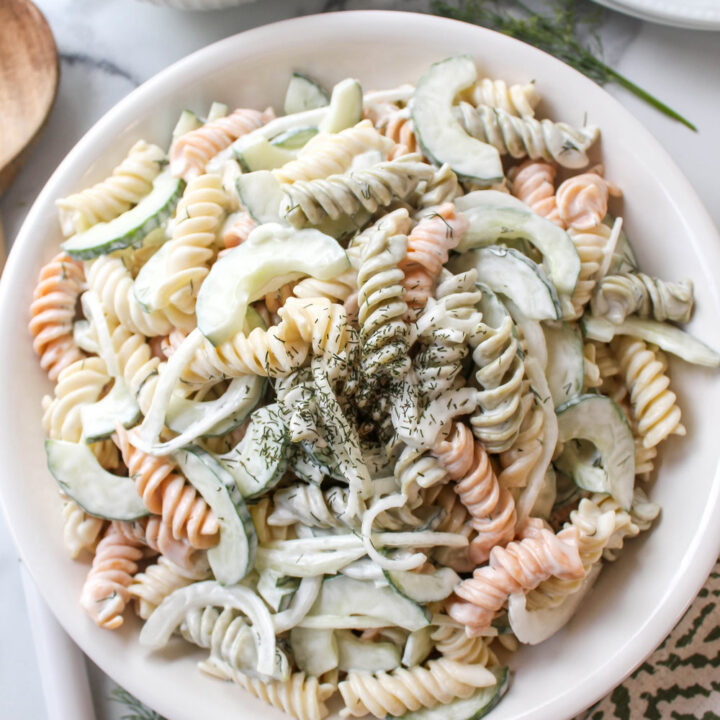Creamy Cucumber Pasta Salad