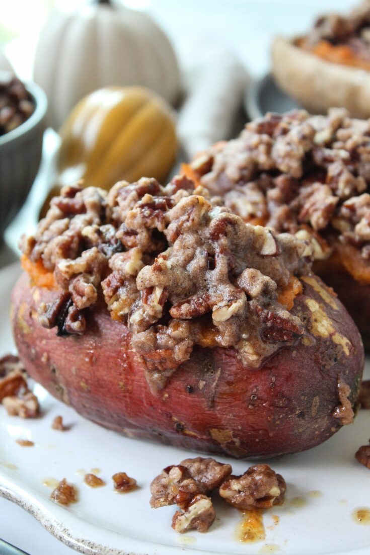 Pecan Pie Twice Baked Sweet Potatoes
