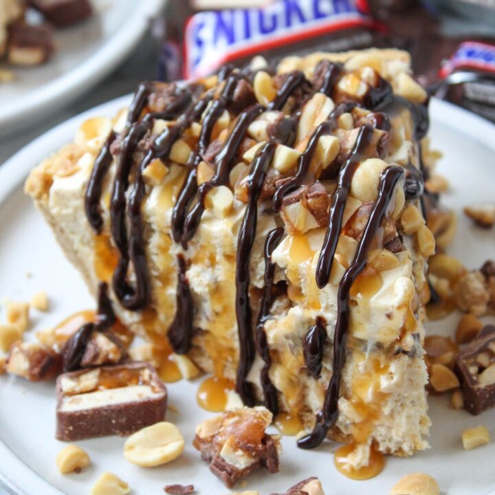 No Bake Snickers Pie